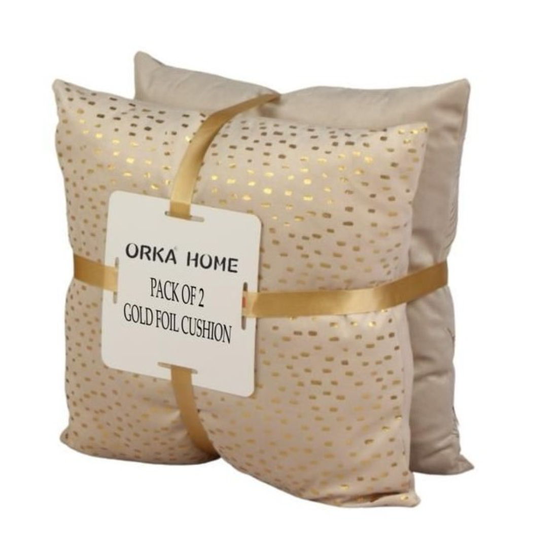 Orka Home Gold Foil Cushion Pack of 2